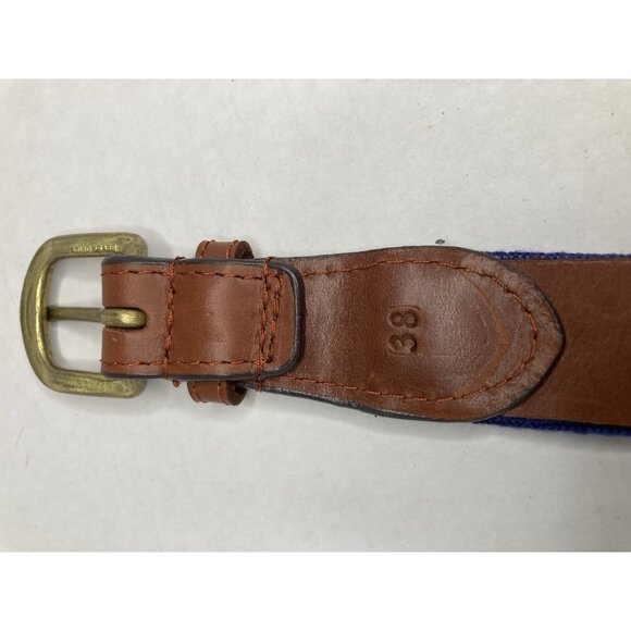 Smathers & Branson Custom Leather Needlepoint Men's Belt Size 38 see description - Picture 8 of 9